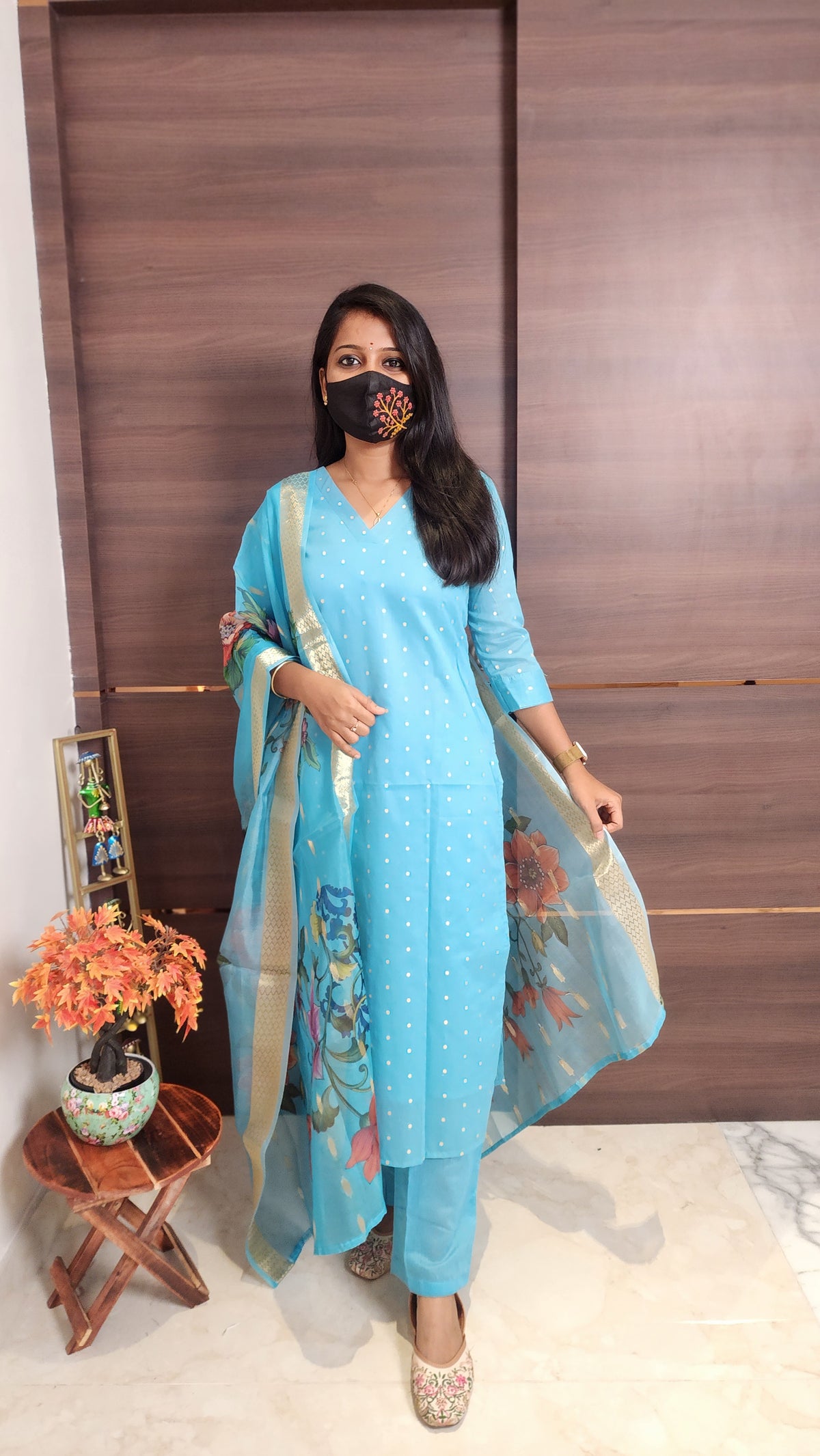 Salwar Set (kurti+pant+dupatta)(10339)c2