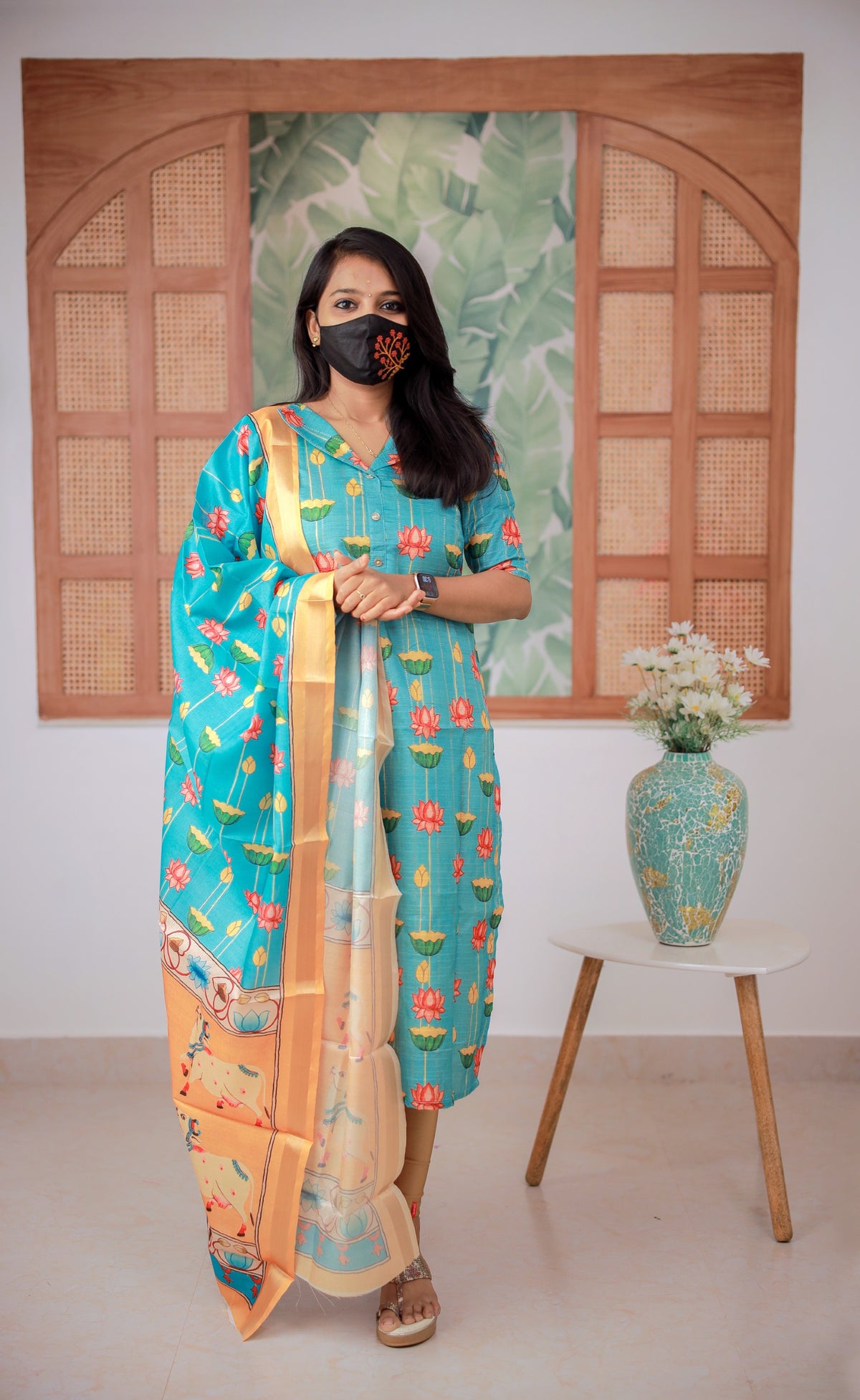 *Salwar Set (kurti+Dupatta) (8752)*