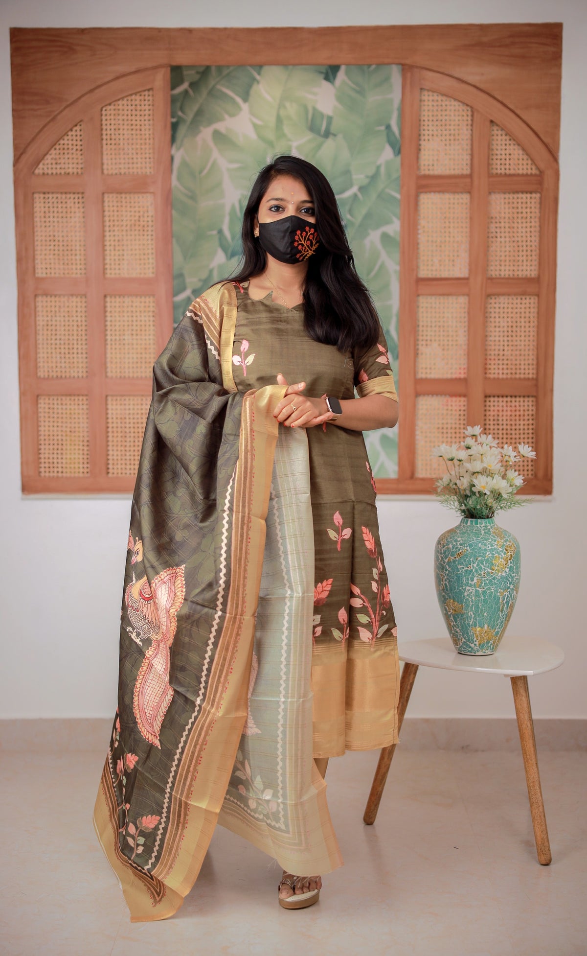 Salwar Set (Kurti+Dupatta) (8224)c4