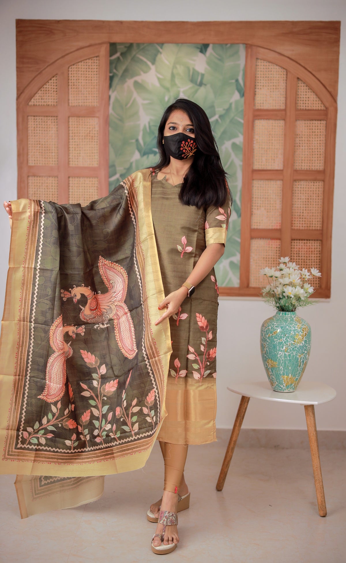 Salwar Set (Kurti+Dupatta) (8224)c4