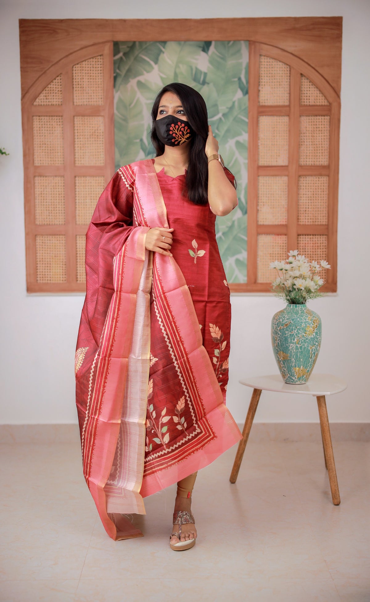 Salwar Set (kurti+Dupatta) (8223)c3