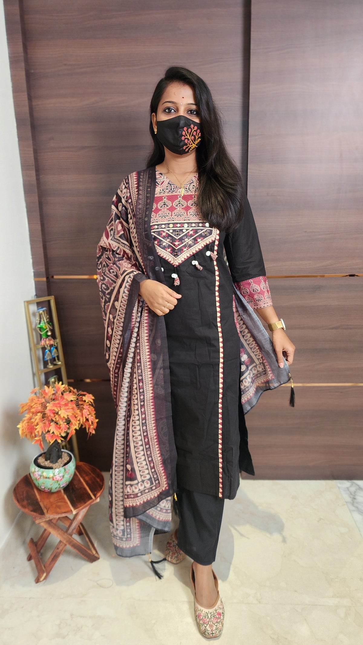 Salwar Set (kurti+pant+dupatta)(10415)