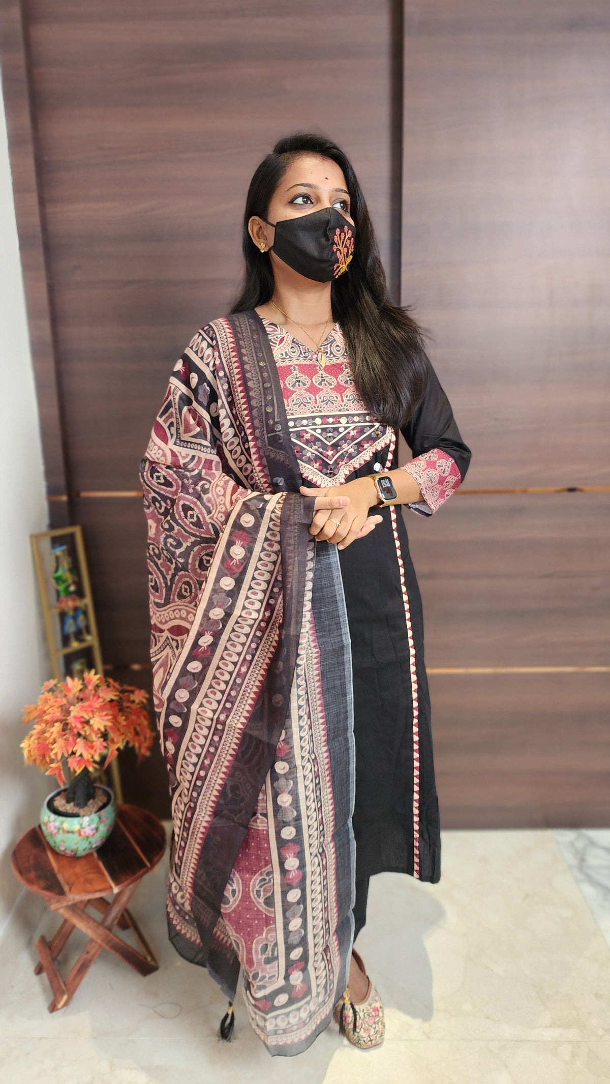 Salwar Set (kurti+pant+dupatta)(10415)