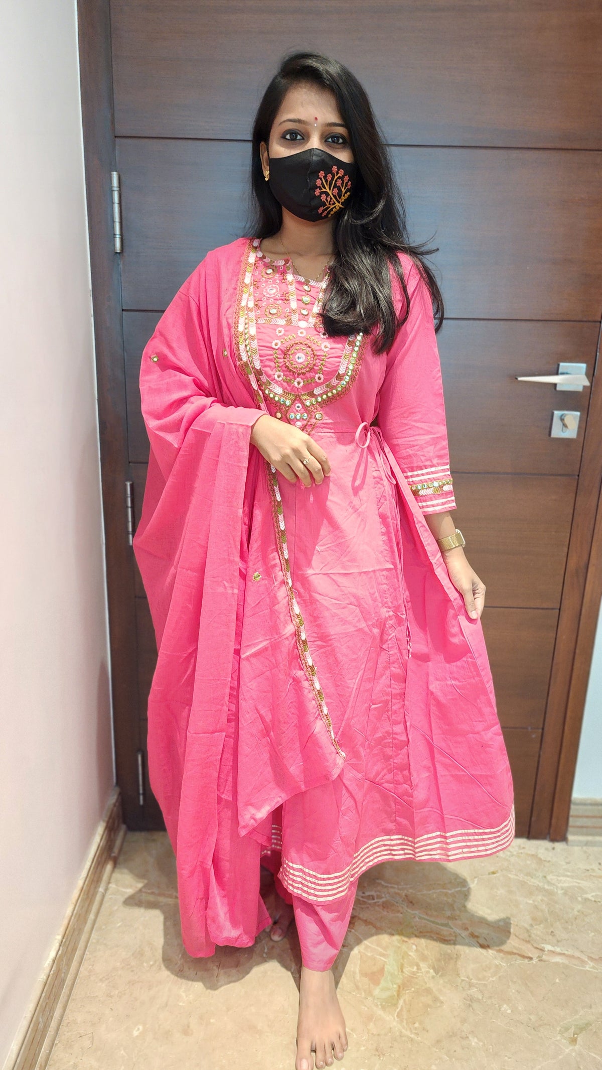 Cotton Anarkali Salwar Set(9802)c3