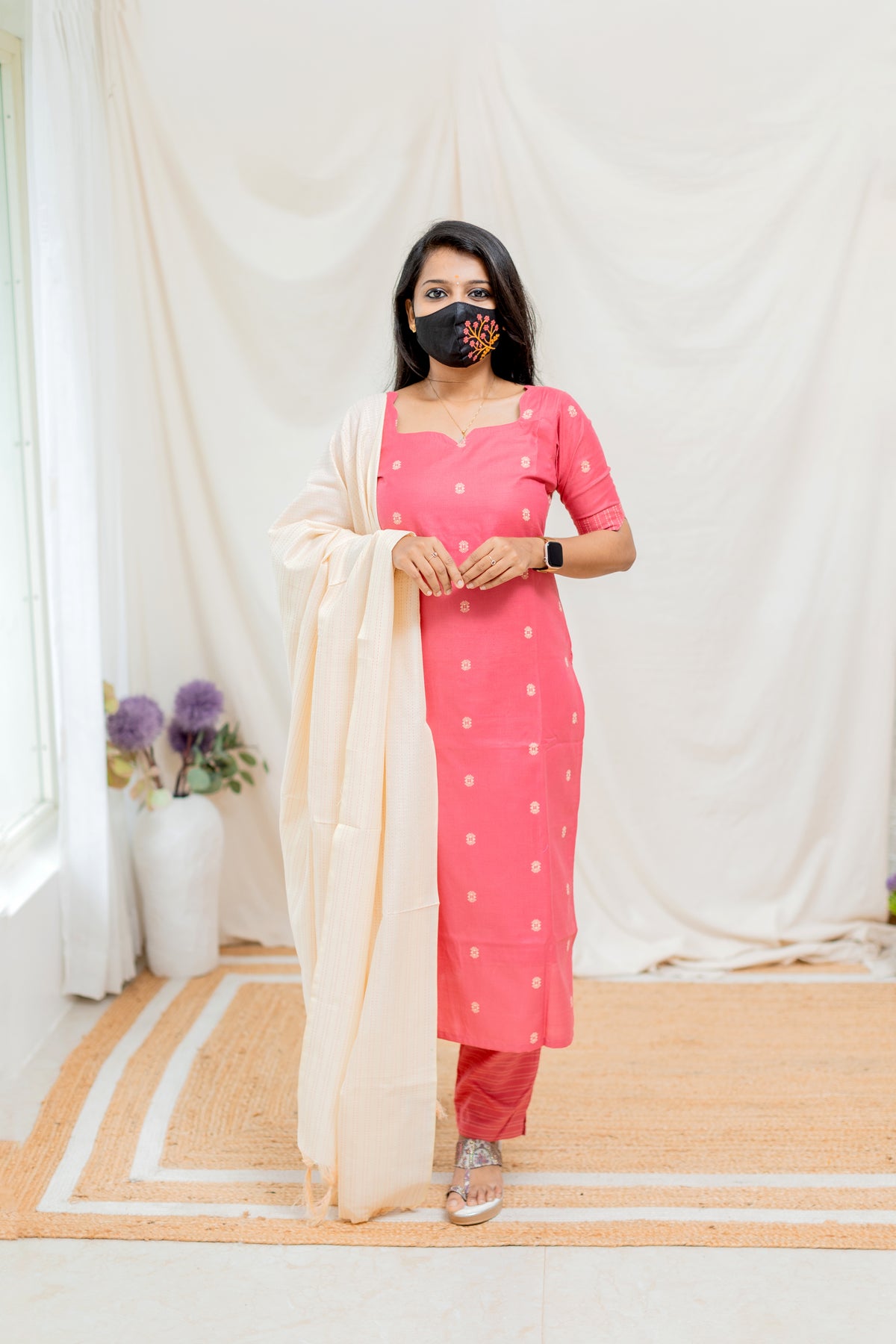 Handloom cotton Salwar Set(7034)