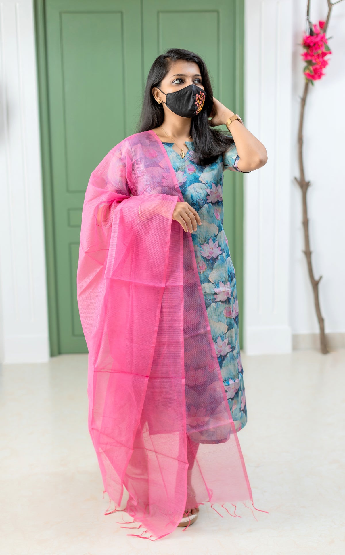 Salwar Set (kurti+Dupatta) (7745)C6