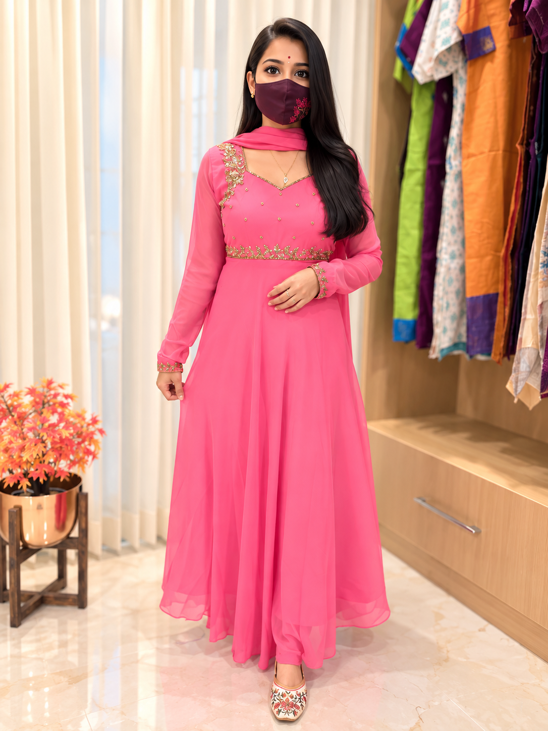 Salwar Set (Kurti+Dupatta)(13353)