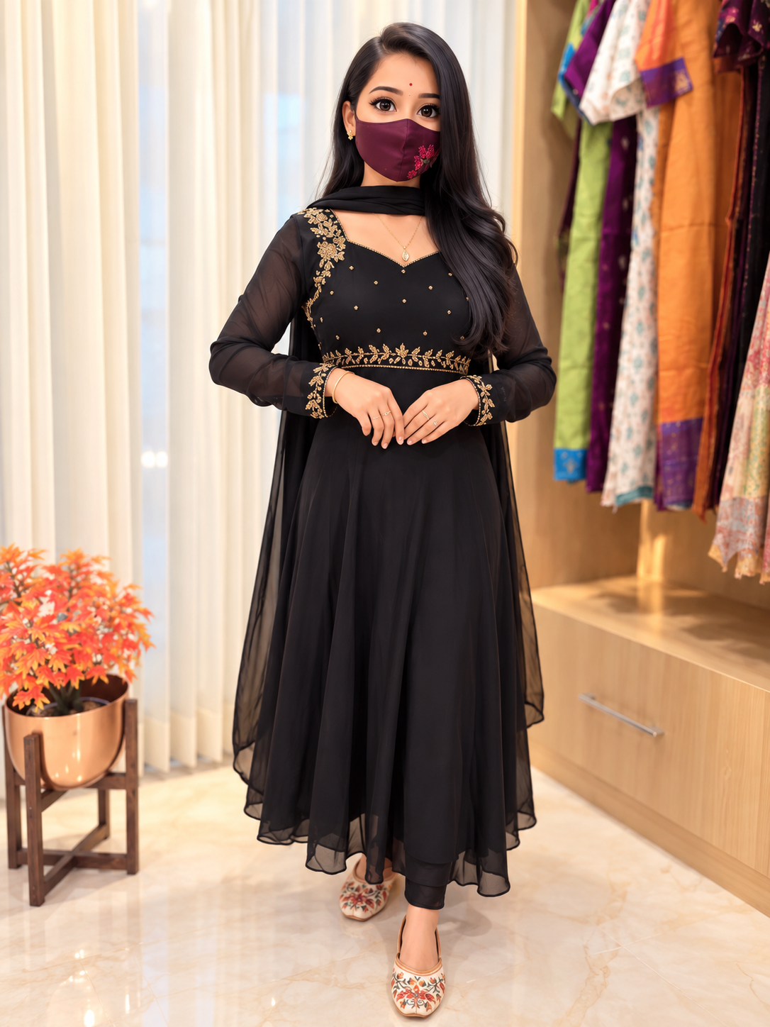 Salwar Set (Kurti+Dupatta)(13351)