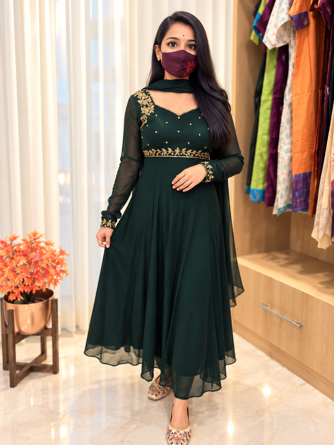 Salwar Set (Kurti+Dupatta)(13352)