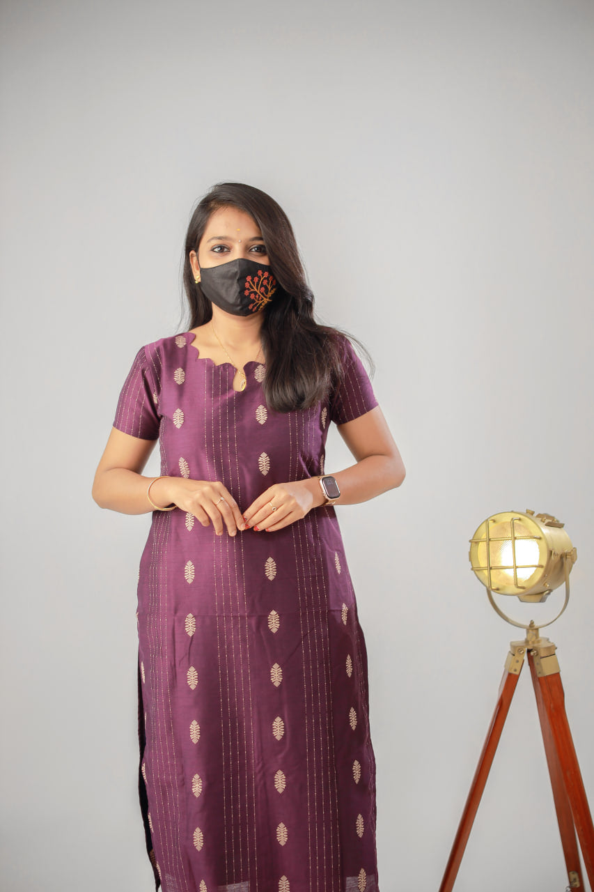 Ethnic Cord set (pant & top) (8666)c
