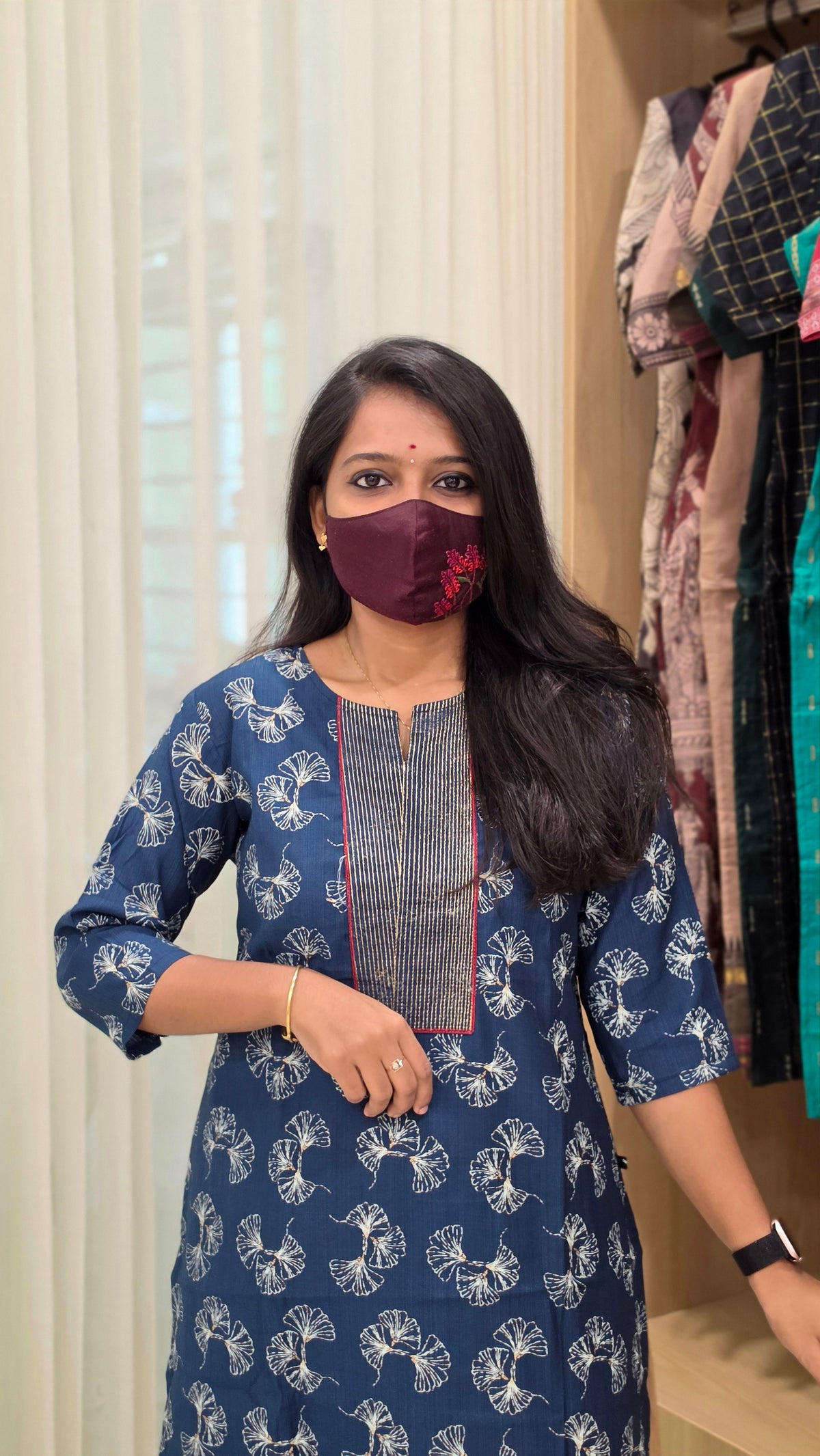 Office Wear kurti-Embroidery kurti (12137)