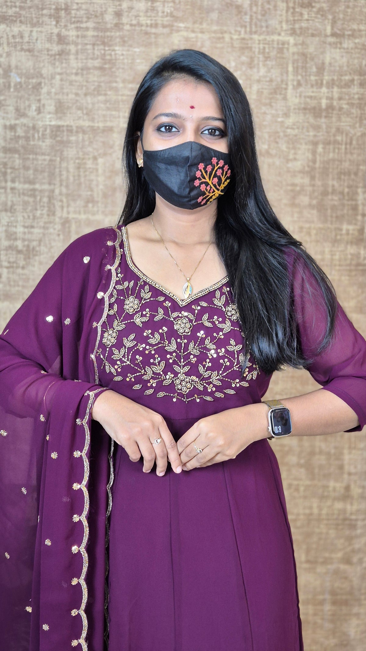 Ethnic Salwar set (Kurti+Dupatta)(11428)