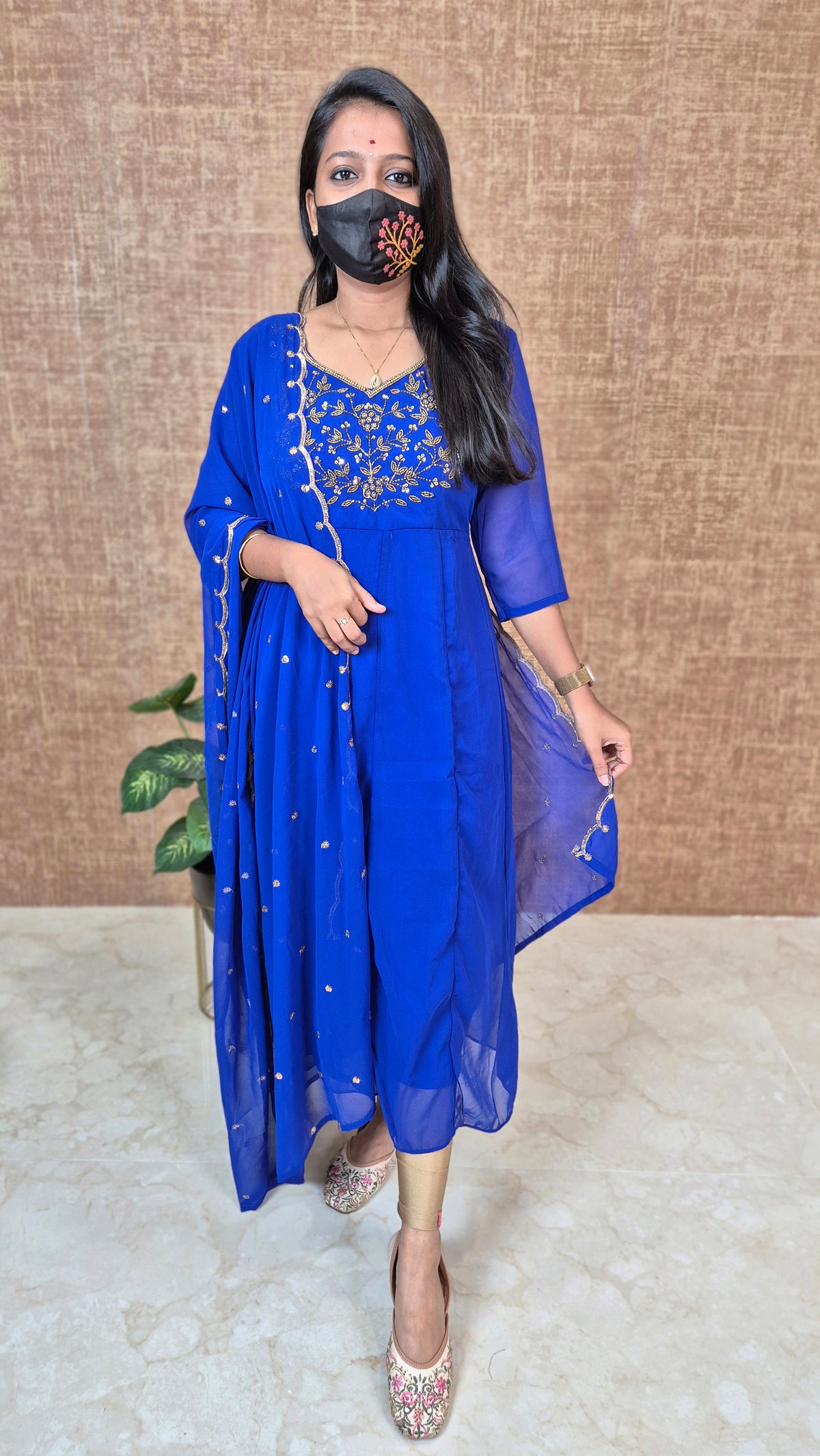 Ethnic Salwar set (Kurti+Dupatta)(11429)