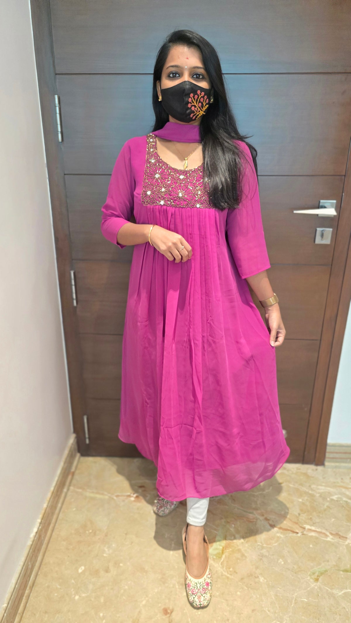 Ethnic Salwar set (Kurti+Dupatta)(11174)