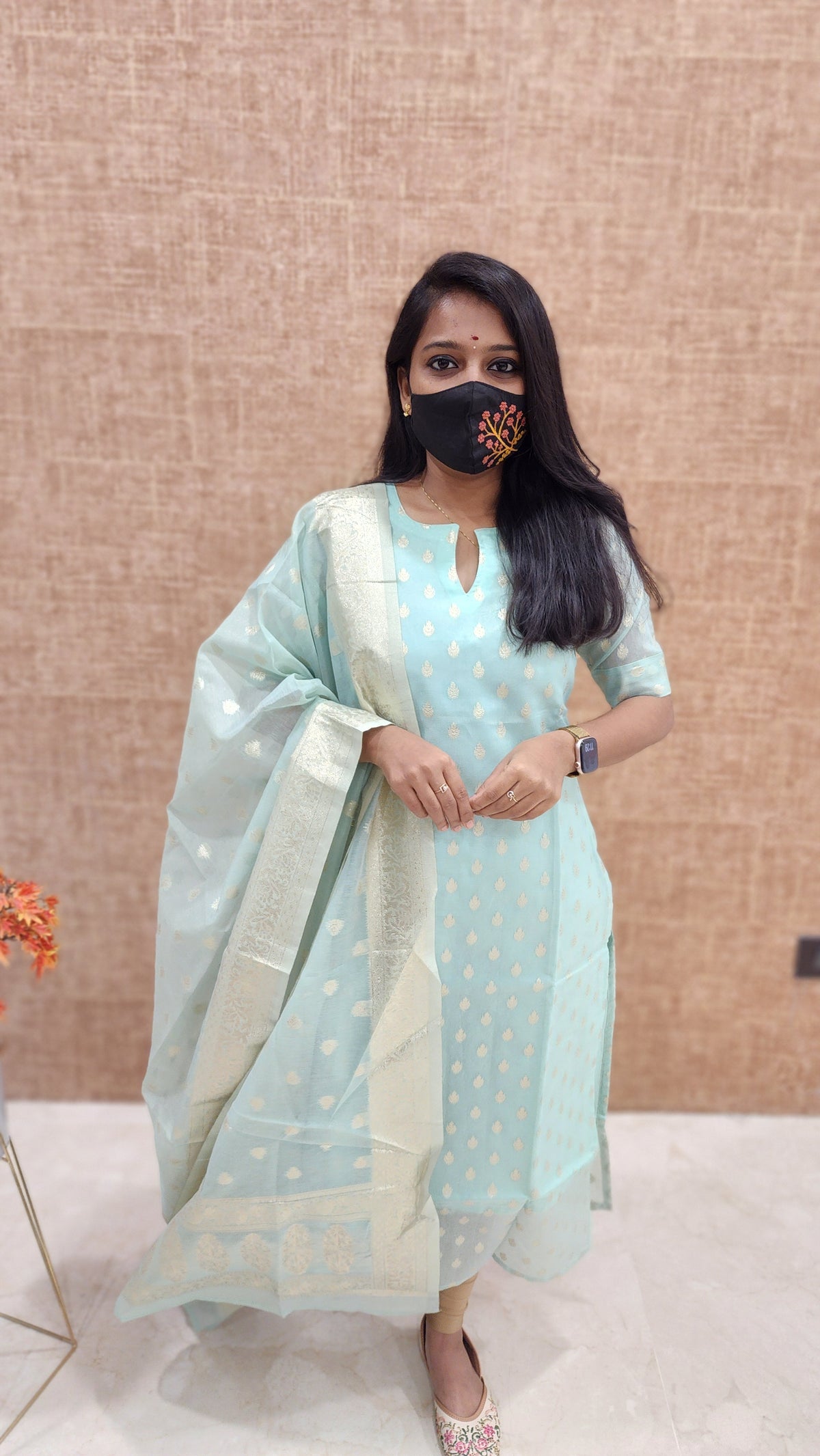 Salwar Set (kurti+Dupatta) (9637)c