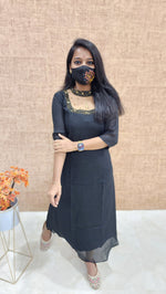 Jewel Neck kurti (9406)c