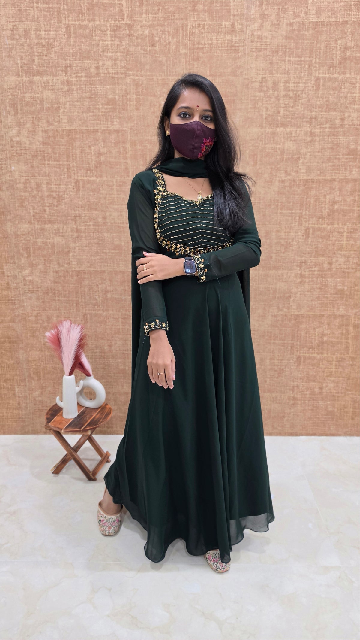 Ethnic Salwar set(Kurti+Dupatta)(12309)