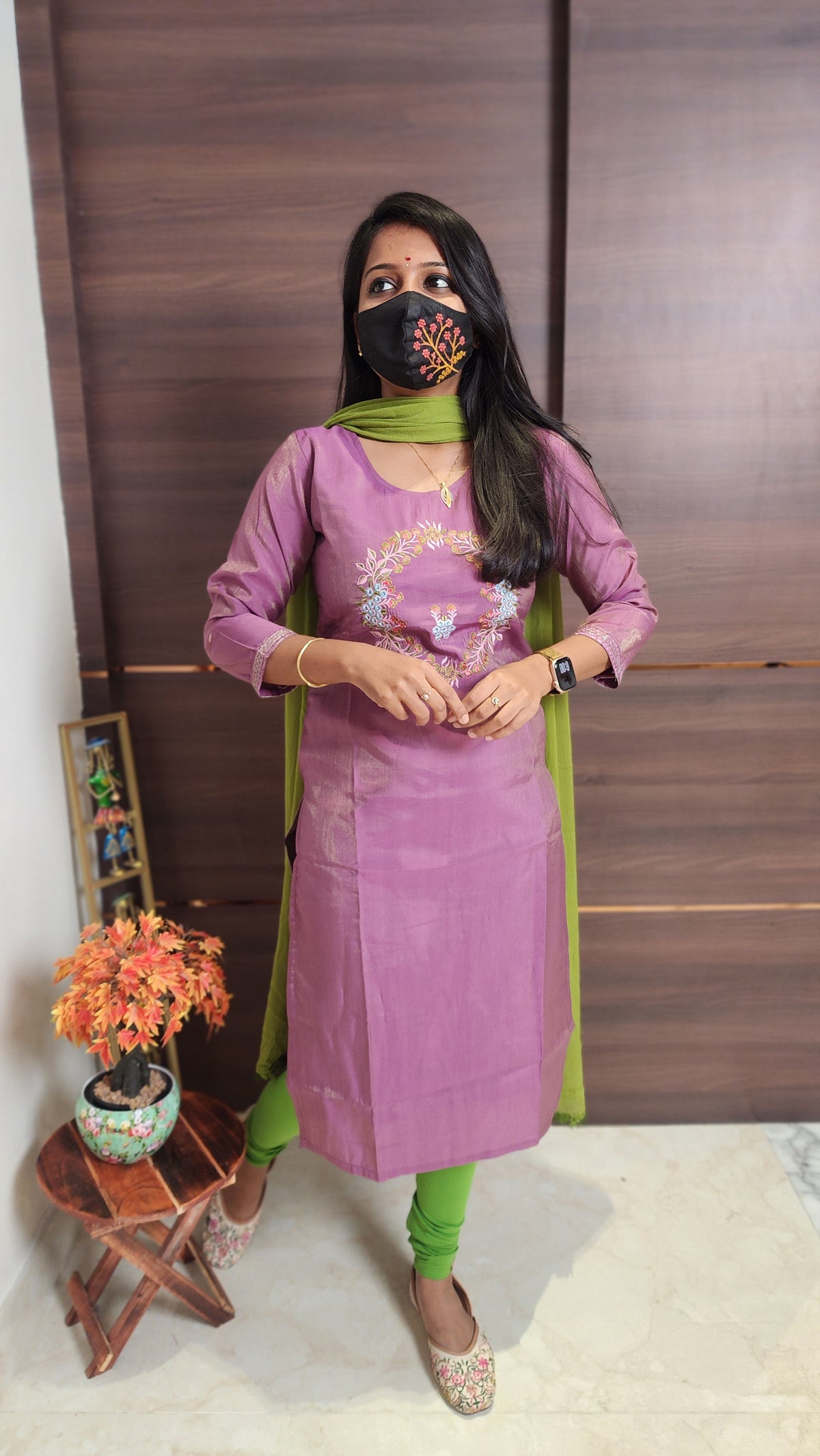 Office Wear kurti-Embroidery kurti (10349)