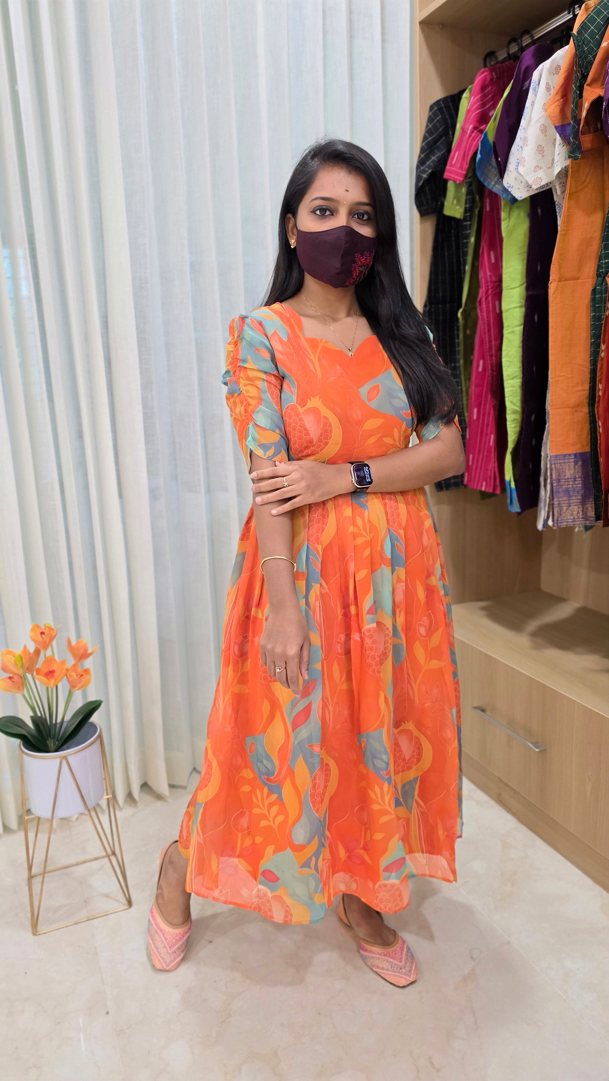 Western wear frock(13291)