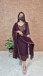 Ethnic Salwar set (Kurti+Dupatta)(11430)