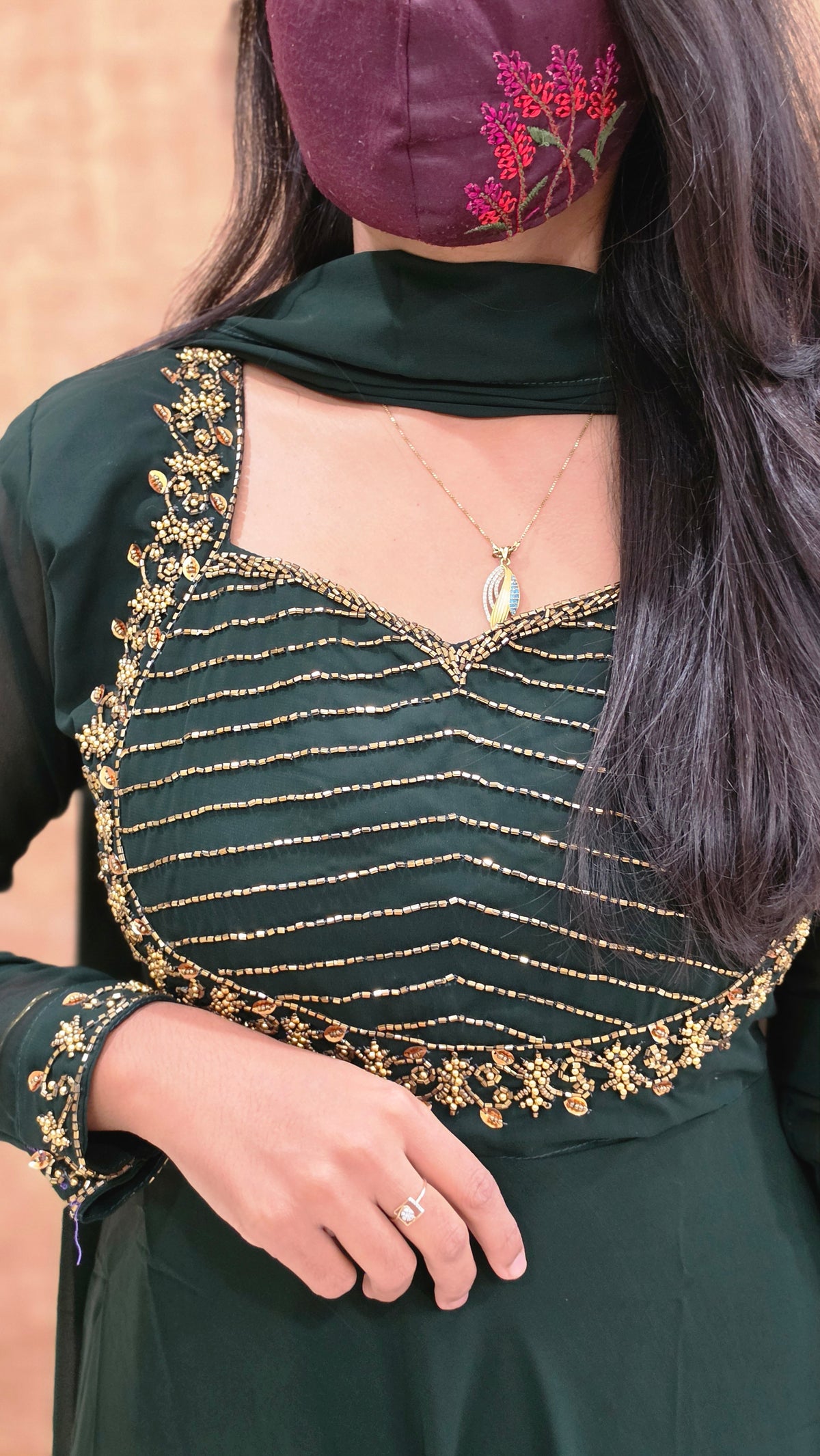 Ethnic Salwar set(Kurti+Dupatta)(12309)