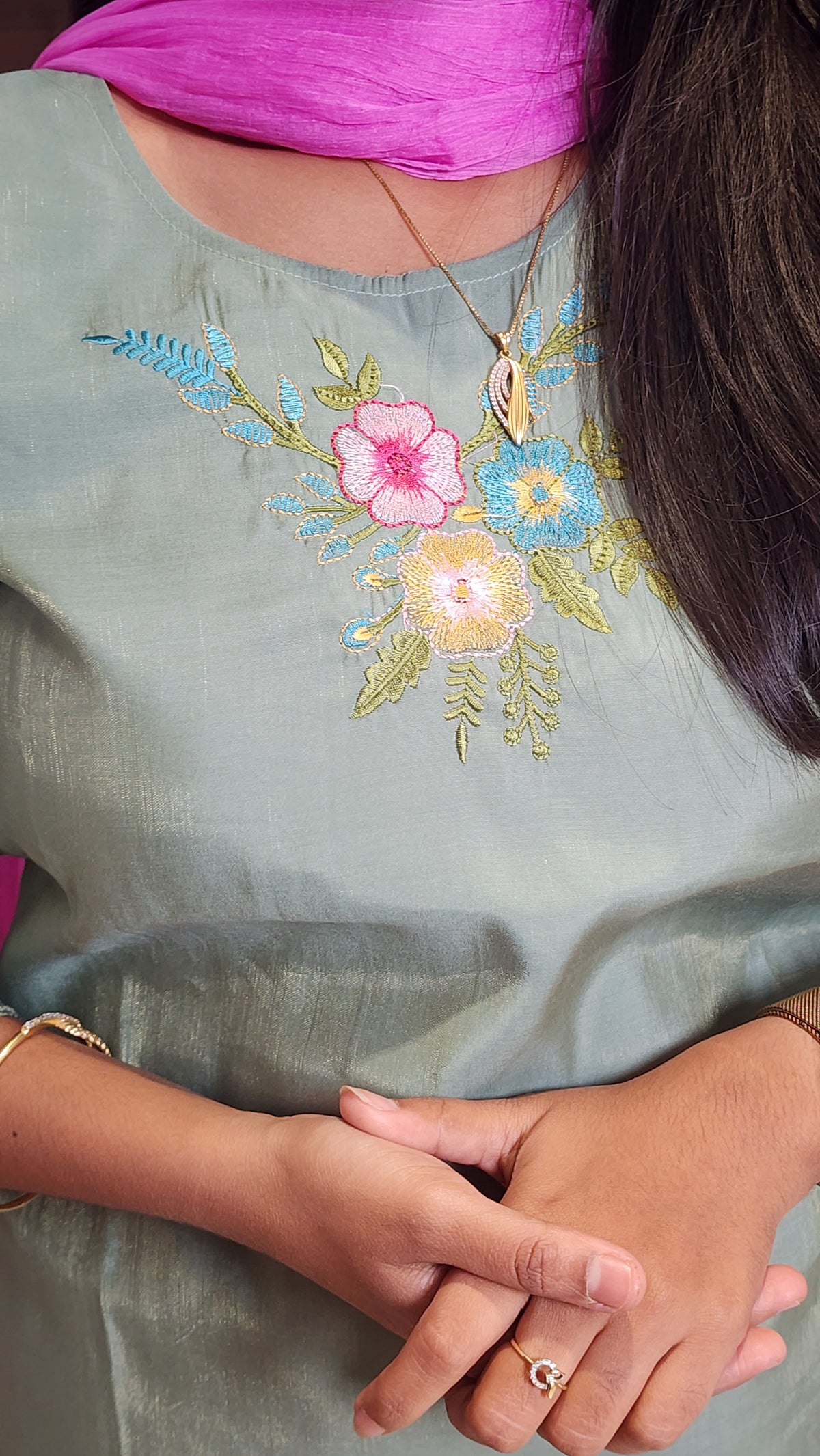 Office Wear kurti-Embroidery kurti (10350)