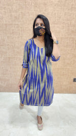 Ikkat Cotton kurti (9740)