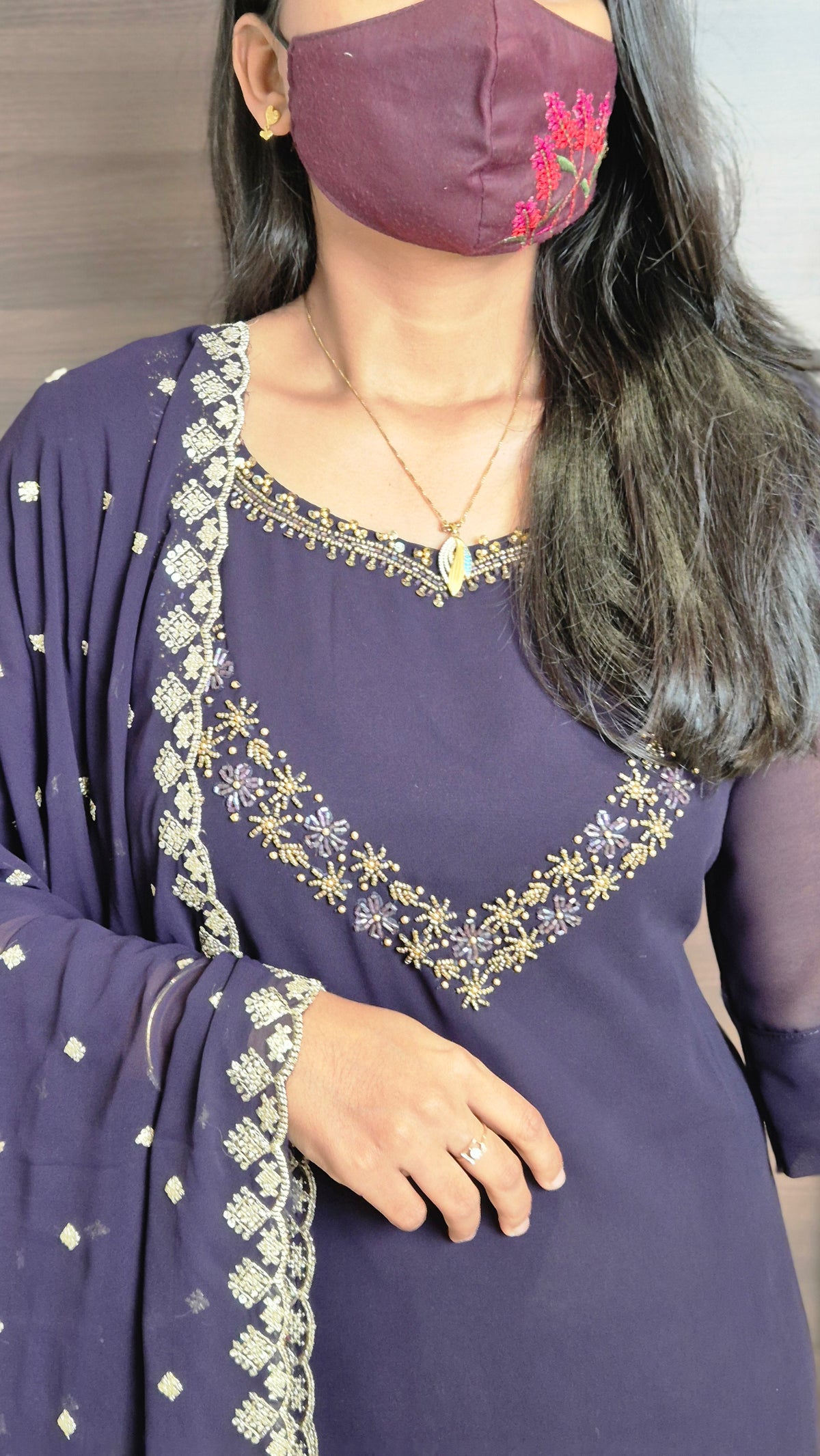Ethnic Salwar set (Kurti+Dupatta)(11520)