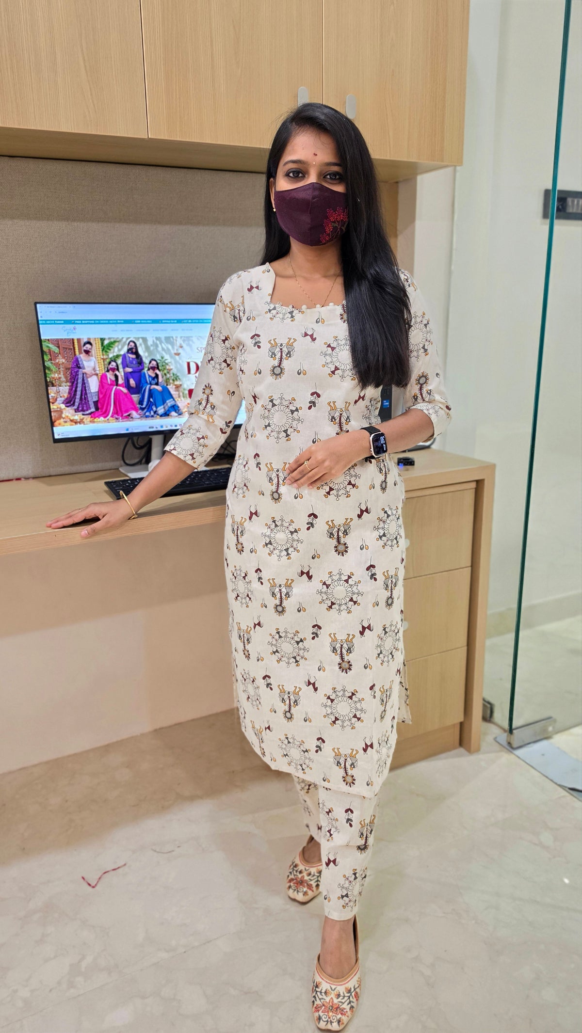 Warli cotton cordset(13520)