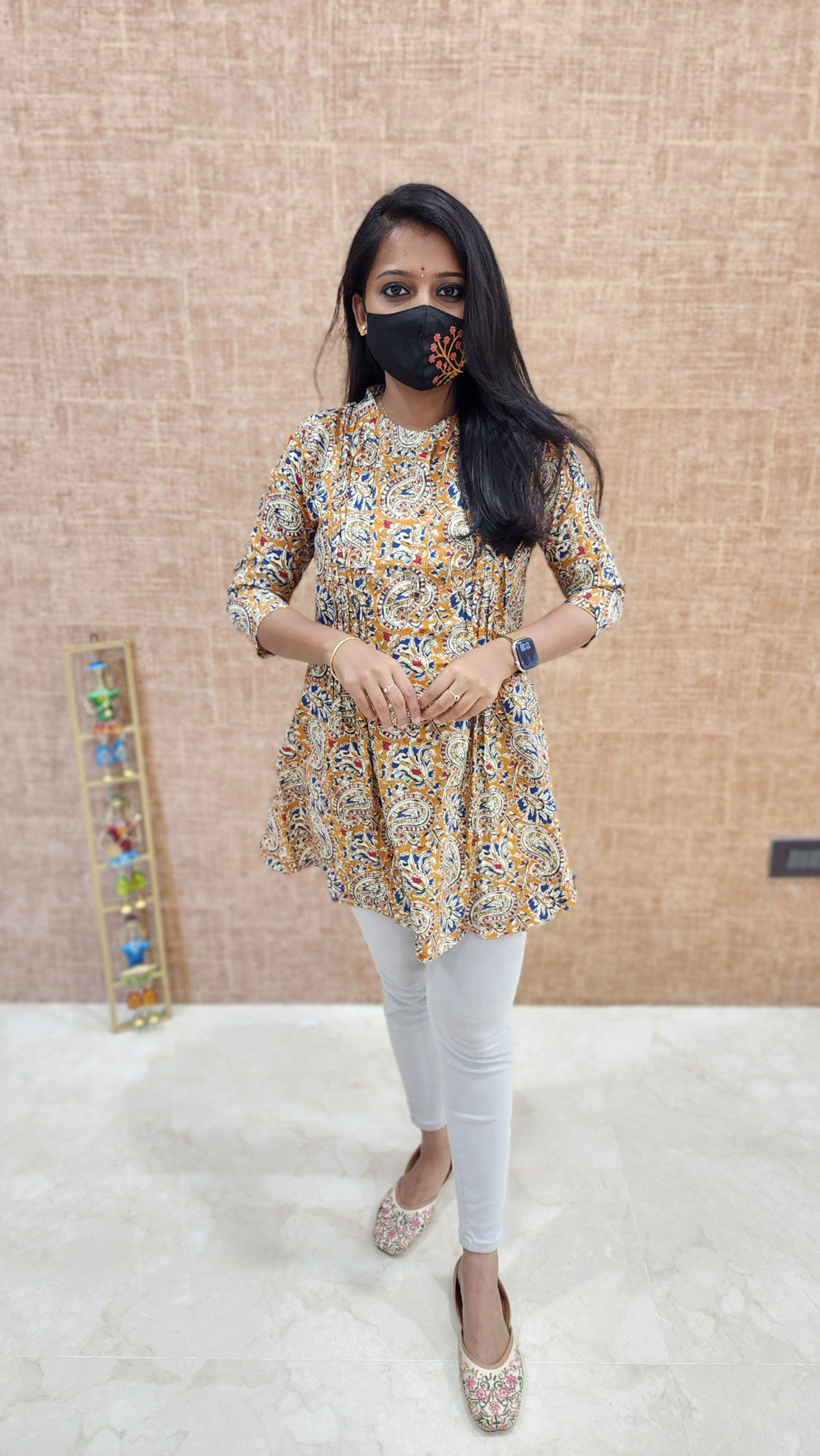 Kalakari Floral Short Top (9631)c