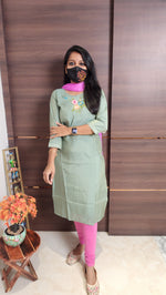 Office Wear kurti-Embroidery kurti (10350)