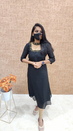 Jewel Neck kurti (9406)c