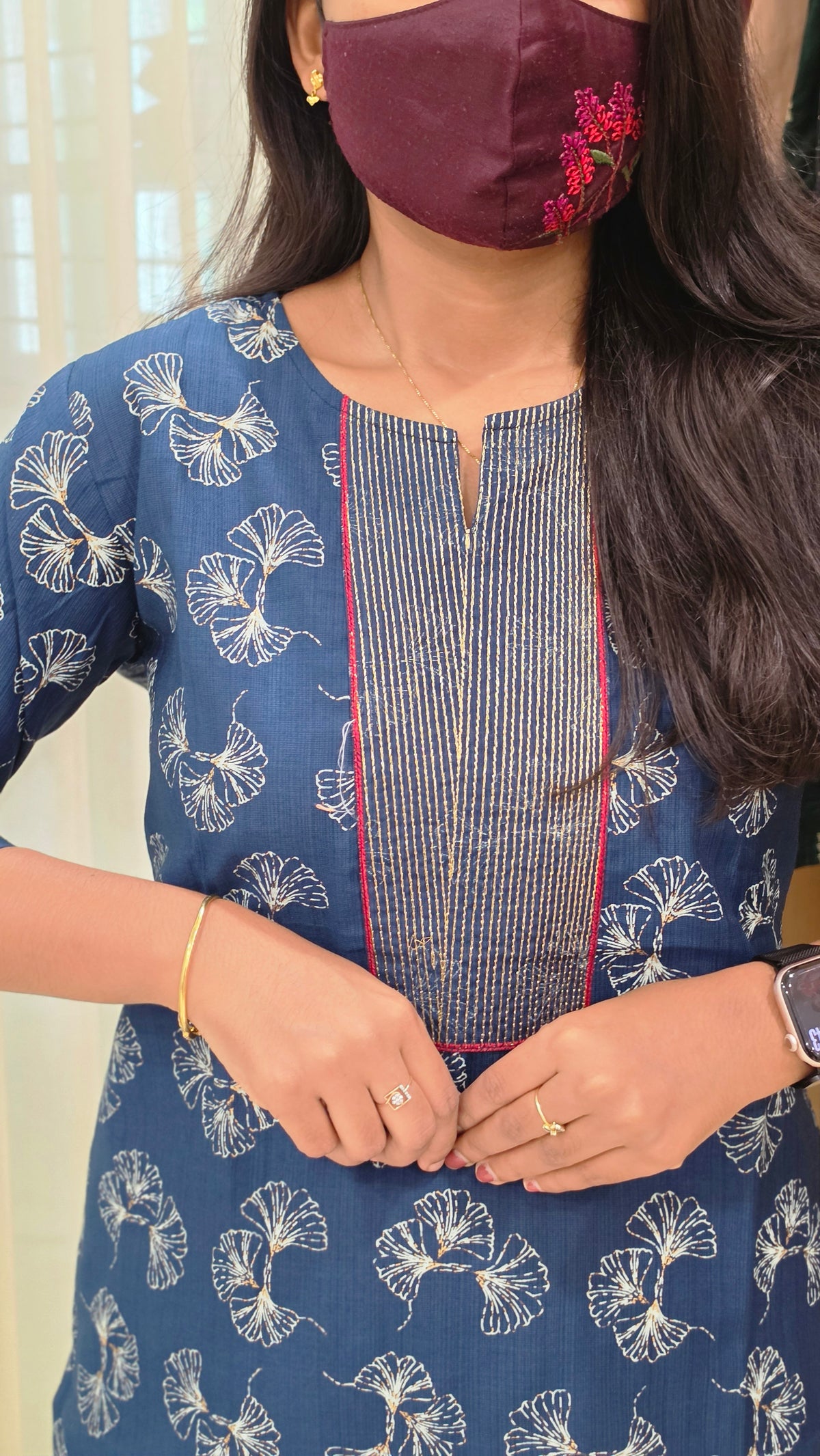 Office Wear kurti-Embroidery kurti (12137)