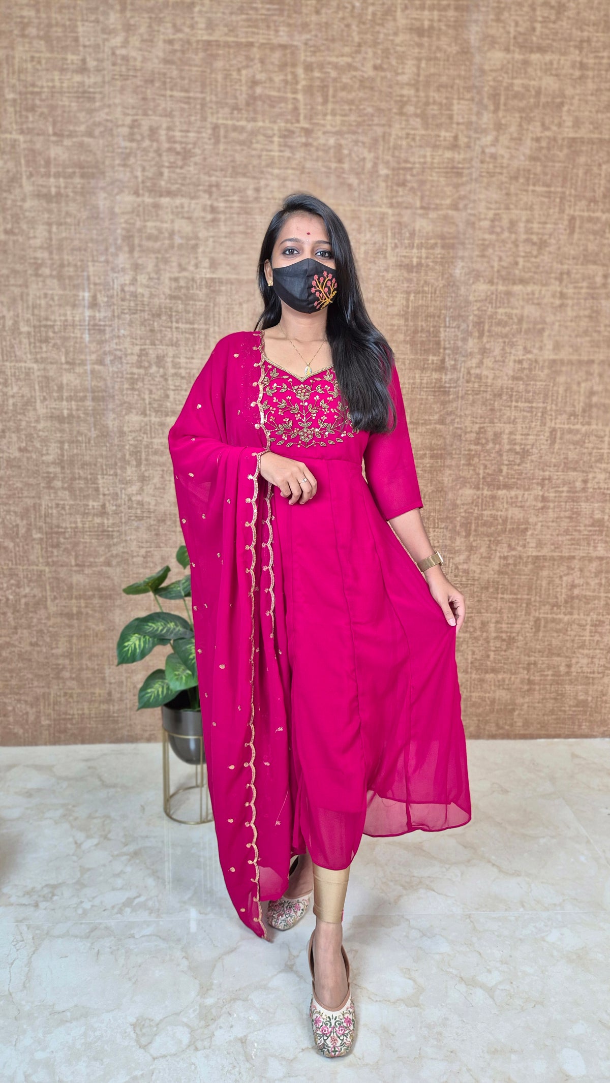 Ethnic Salwar set (Kurti+Dupatta)(11431)