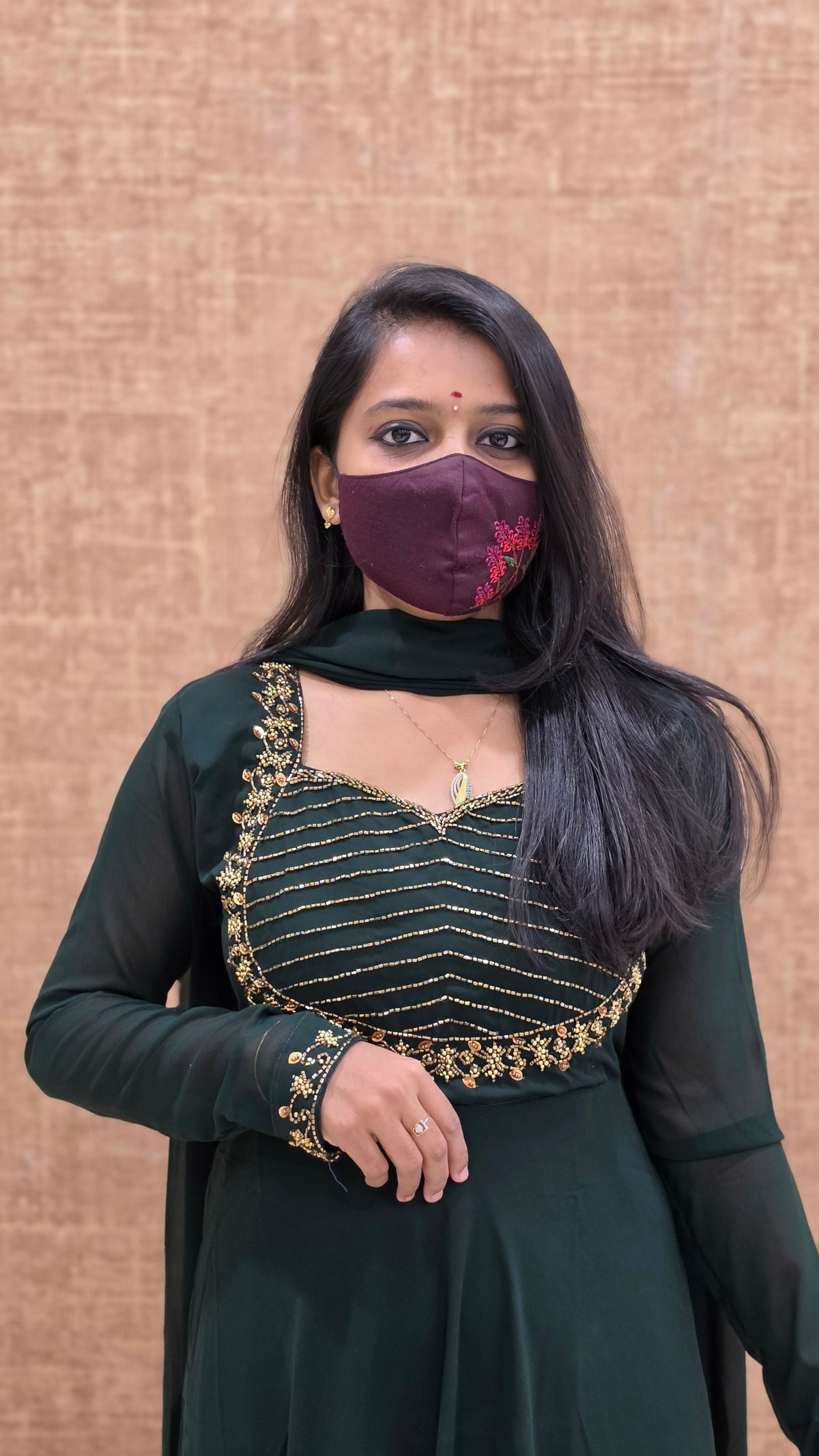Ethnic Salwar set(Kurti+Dupatta)(12309)