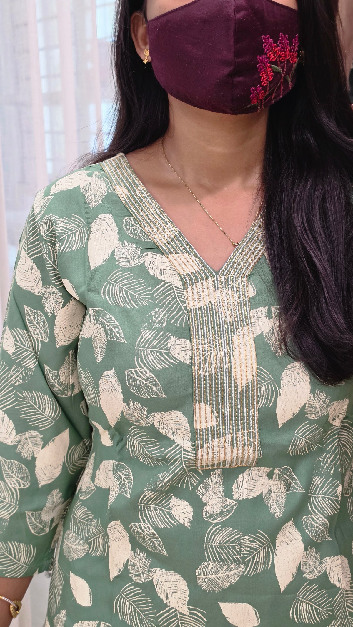 Office Wear kurti-Embroidery kurti (12136)
