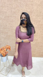 Jewel Neck kurti (9407)c