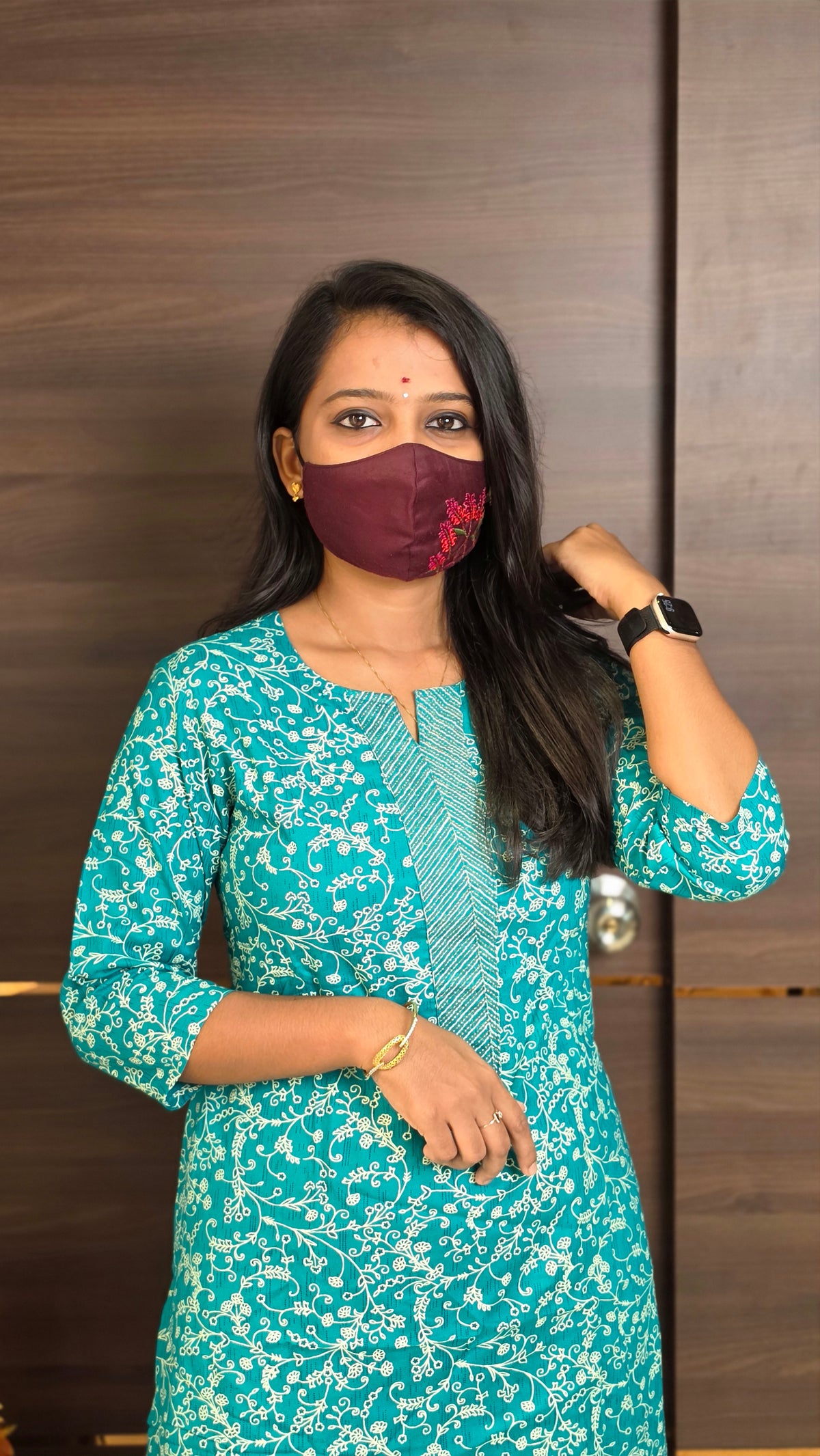 Office Wear kurti-Embroidery kurti(12027)