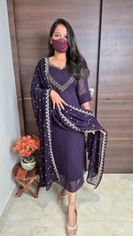Ethnic Salwar set (Kurti+Dupatta)(11520)