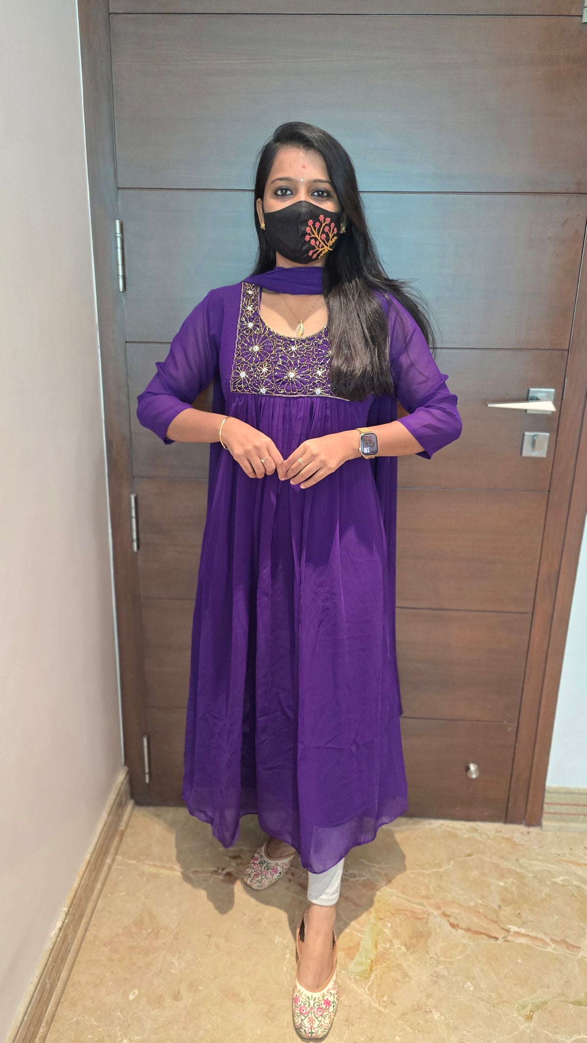 Ethnic Salwar set (Kurti+Dupatta)(11173)