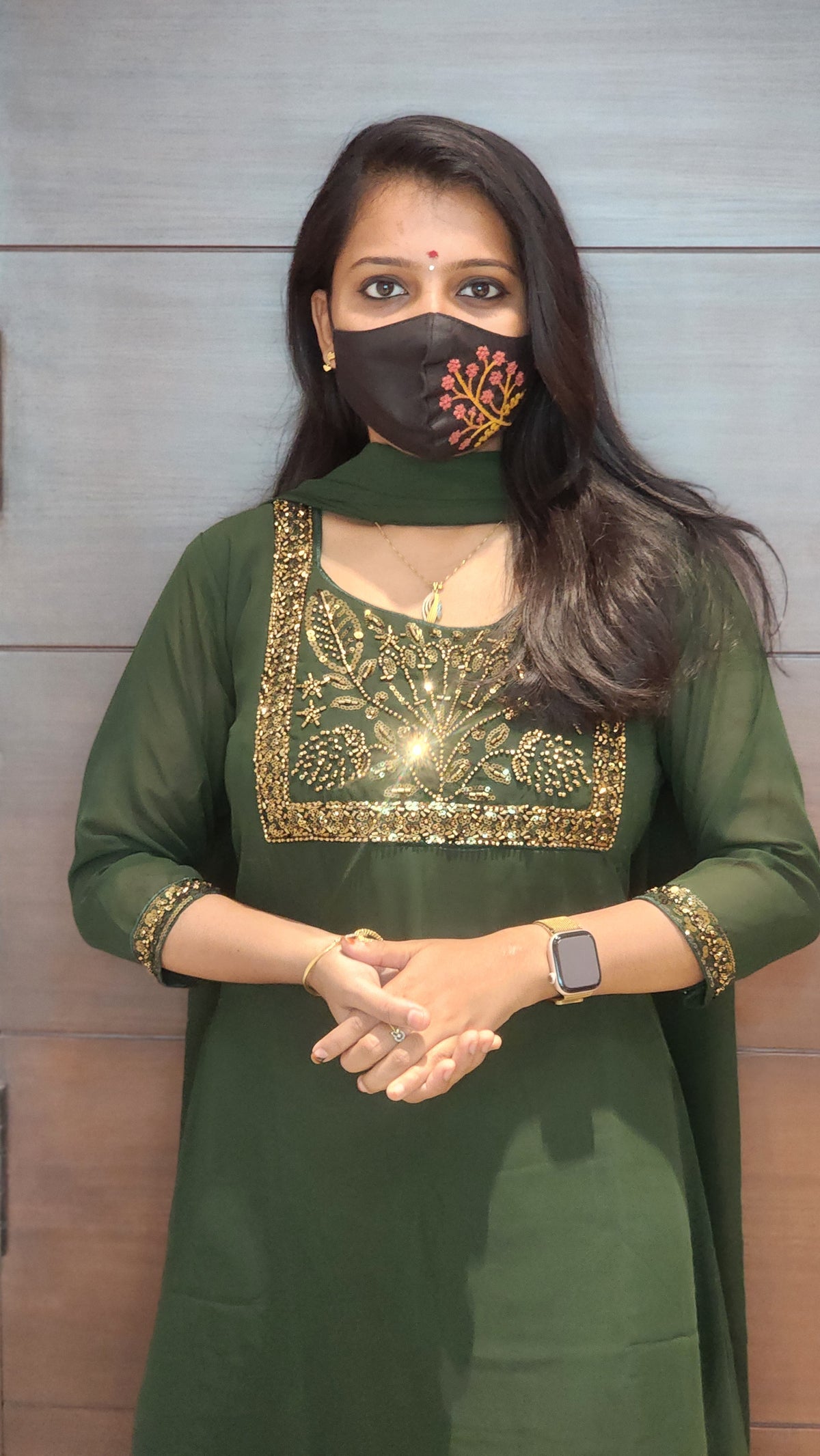 Ethnic Salwar set (Kurti+Dupatta)(8988)