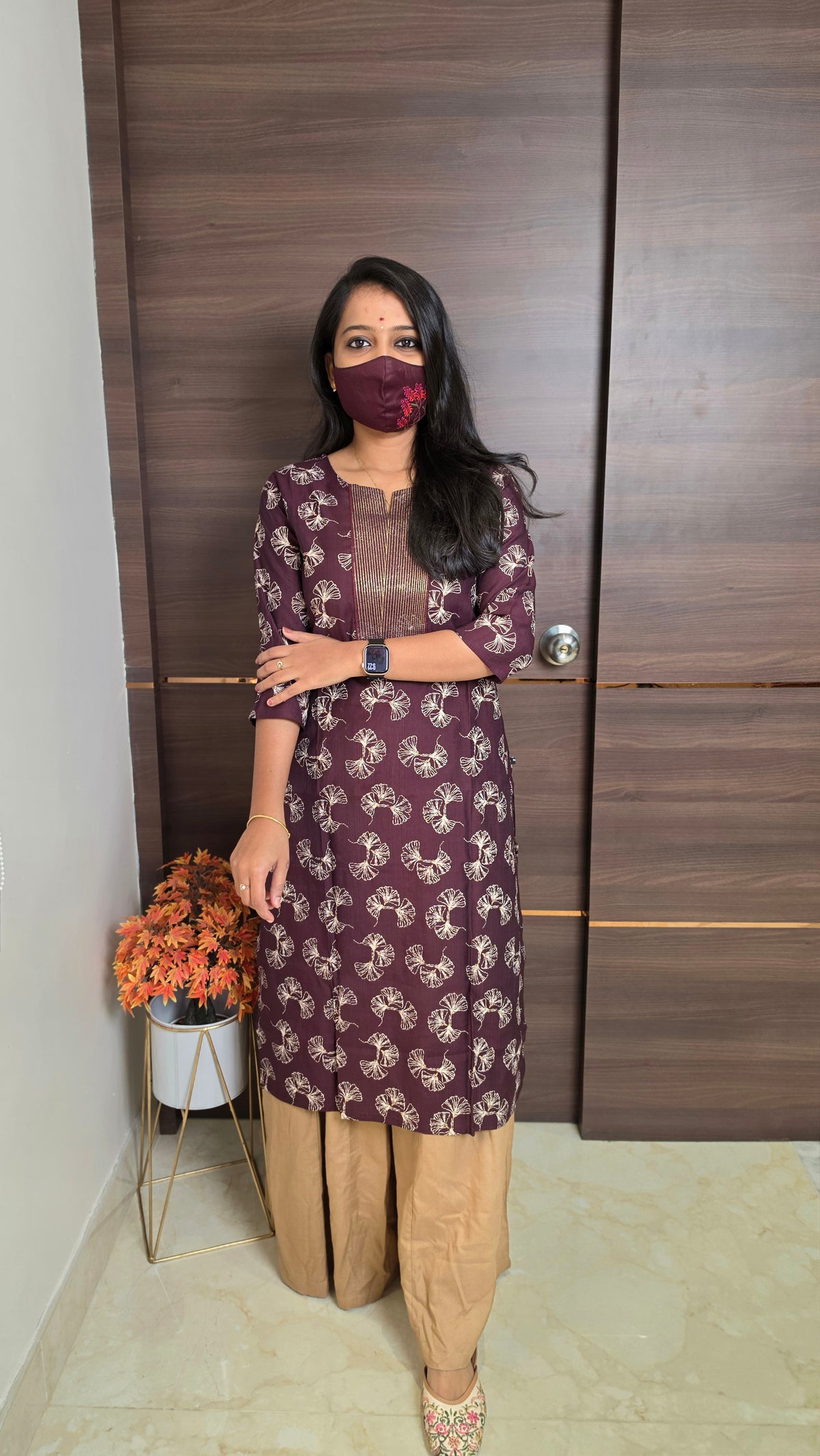 Office Wear kurti-Embroidery kurti(12026)