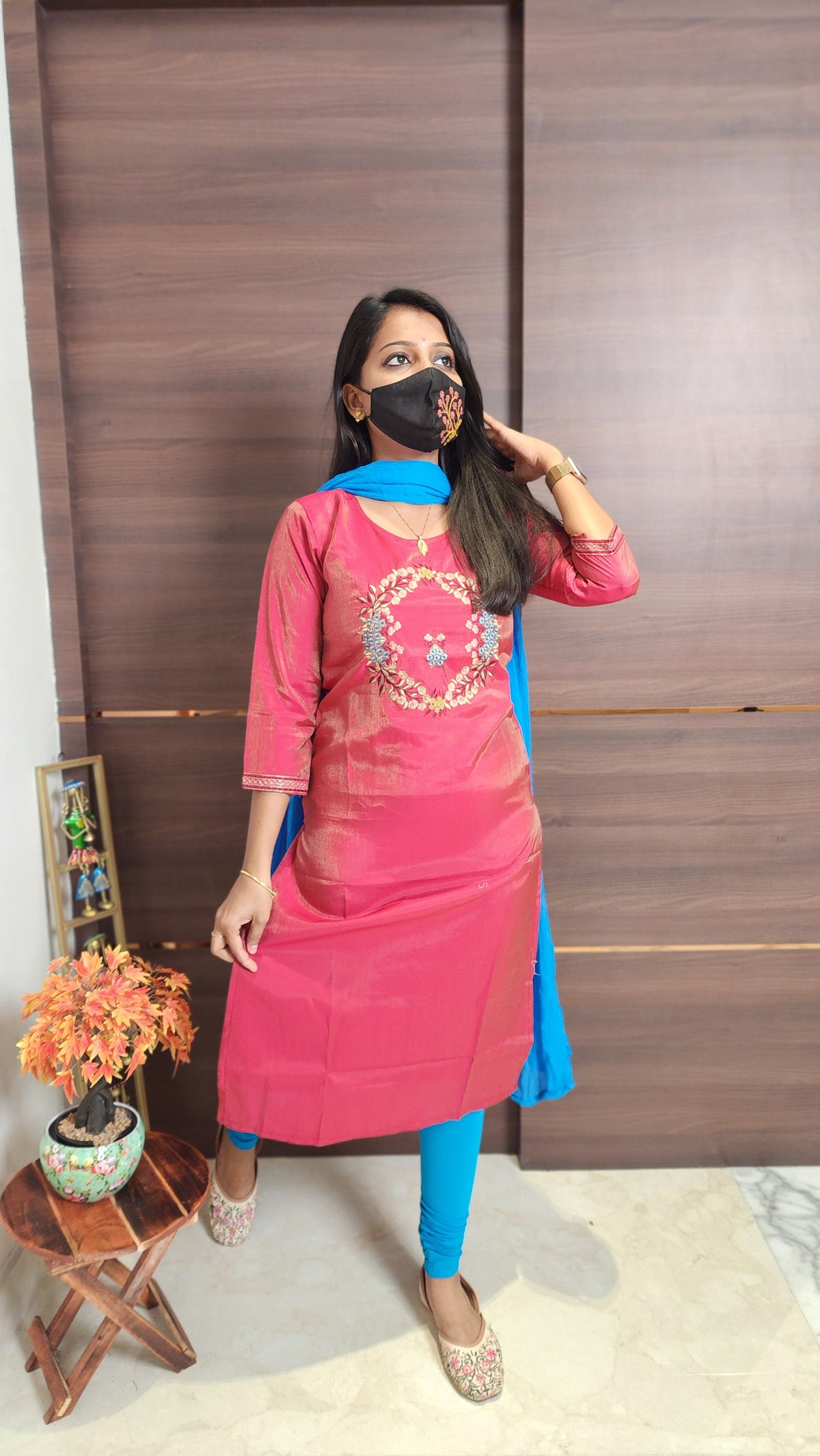 Office Wear kurti-Embroidery kurti (10347)