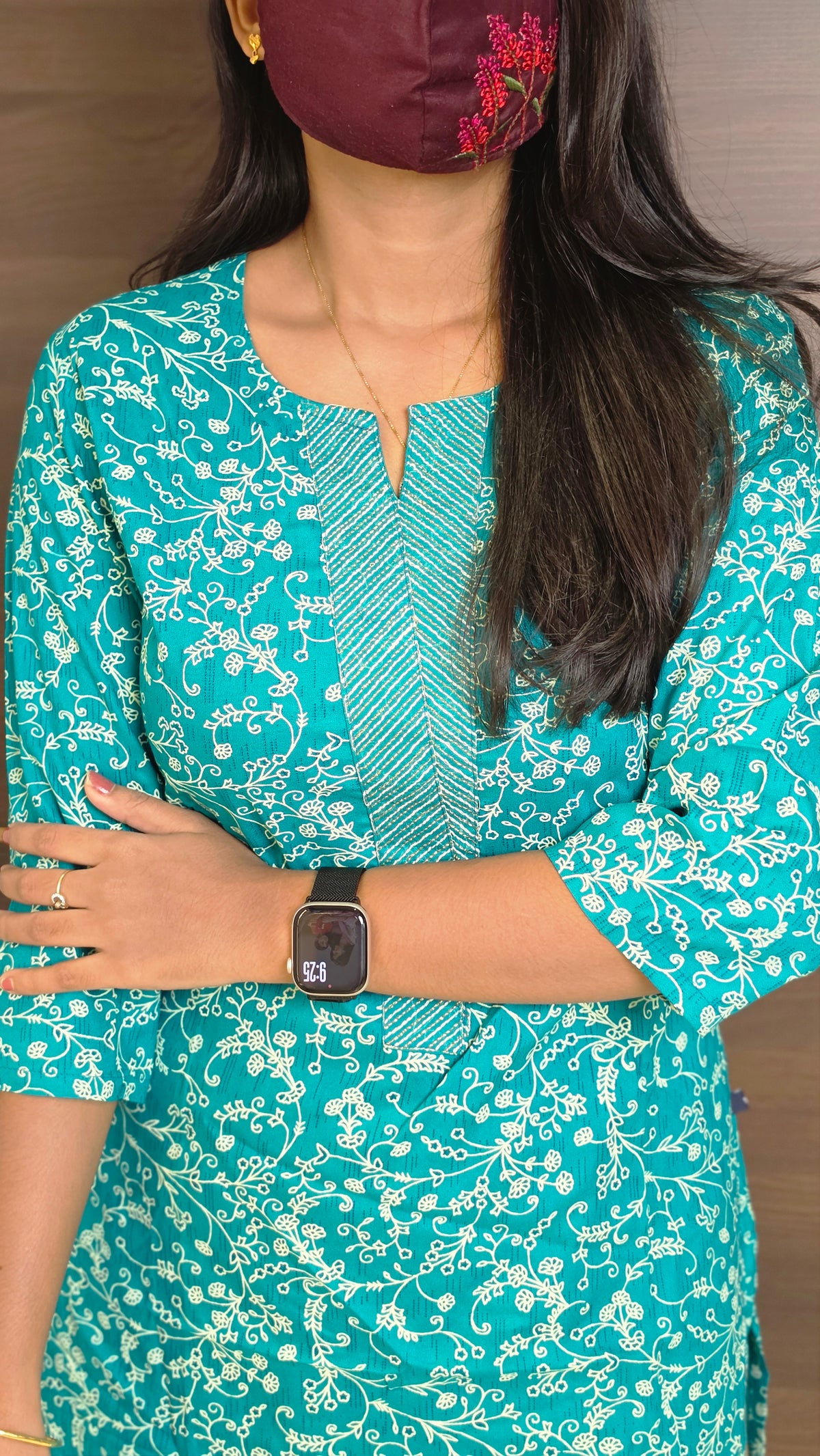Office Wear kurti-Embroidery kurti(12027)