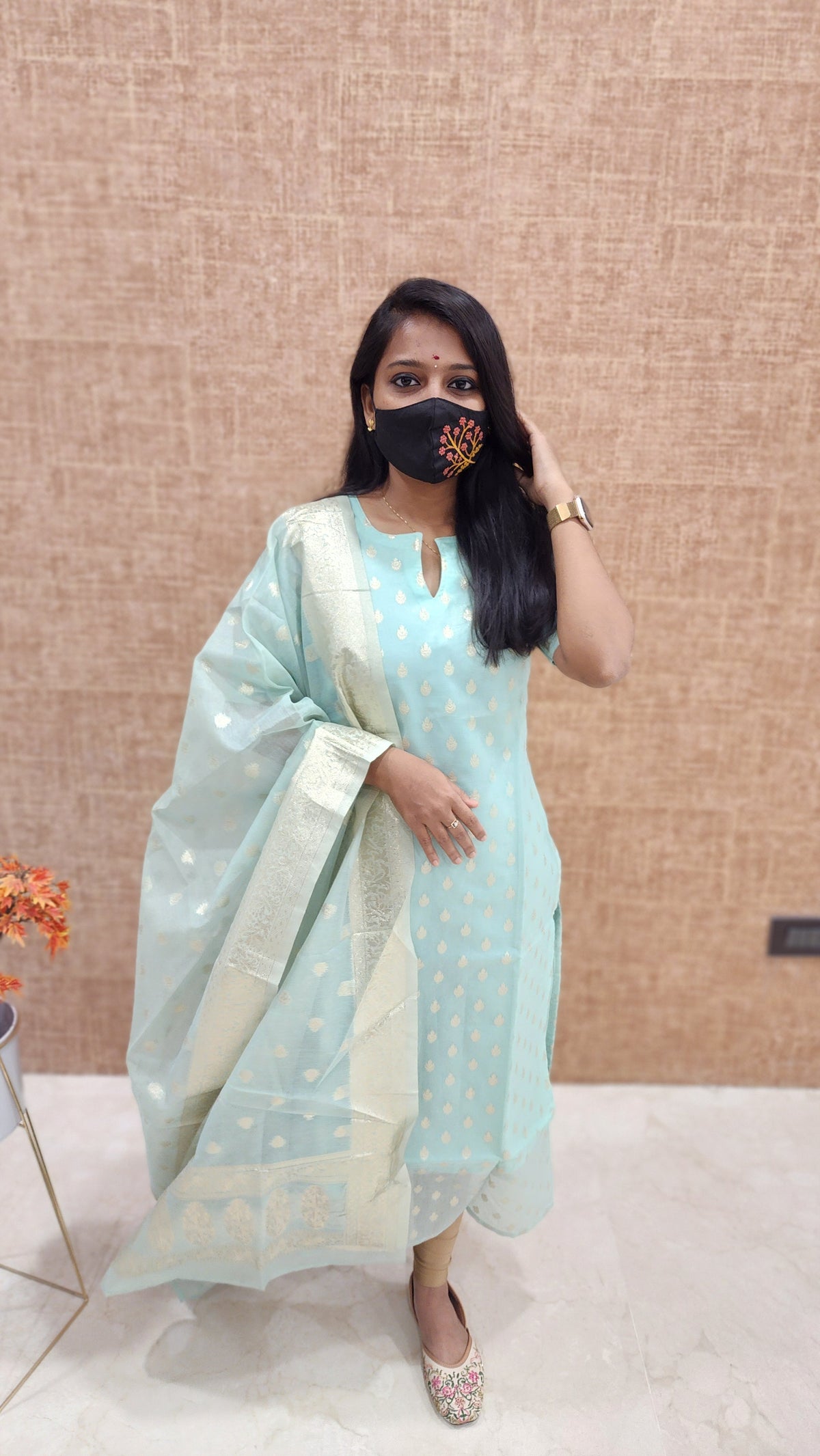 Salwar Set (kurti+Dupatta) (9637)c