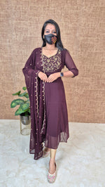 Ethnic Salwar set (Kurti+Dupatta)(11430)
