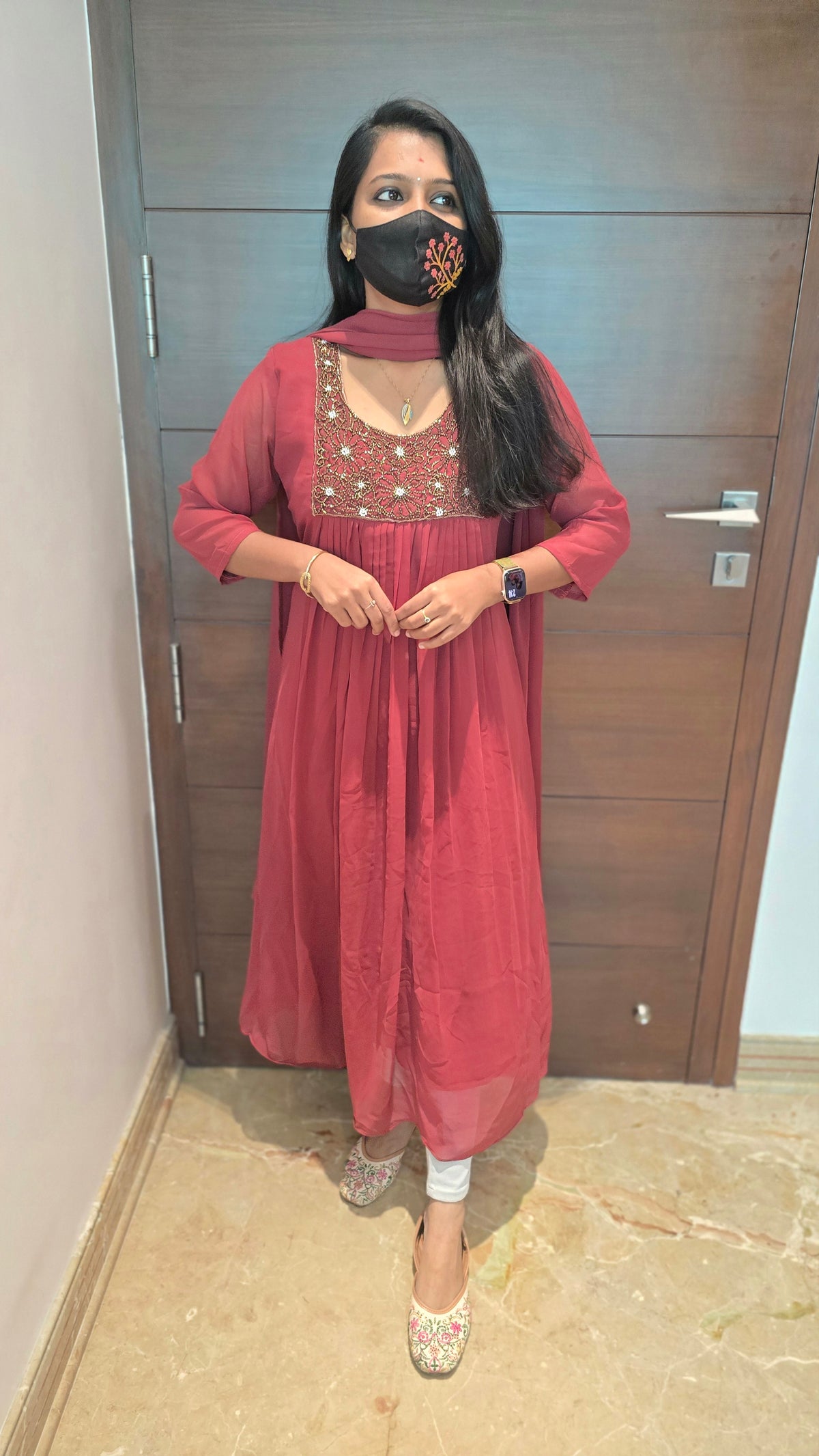 Ethnic Salwar set (Kurti+Dupatta)(11175)