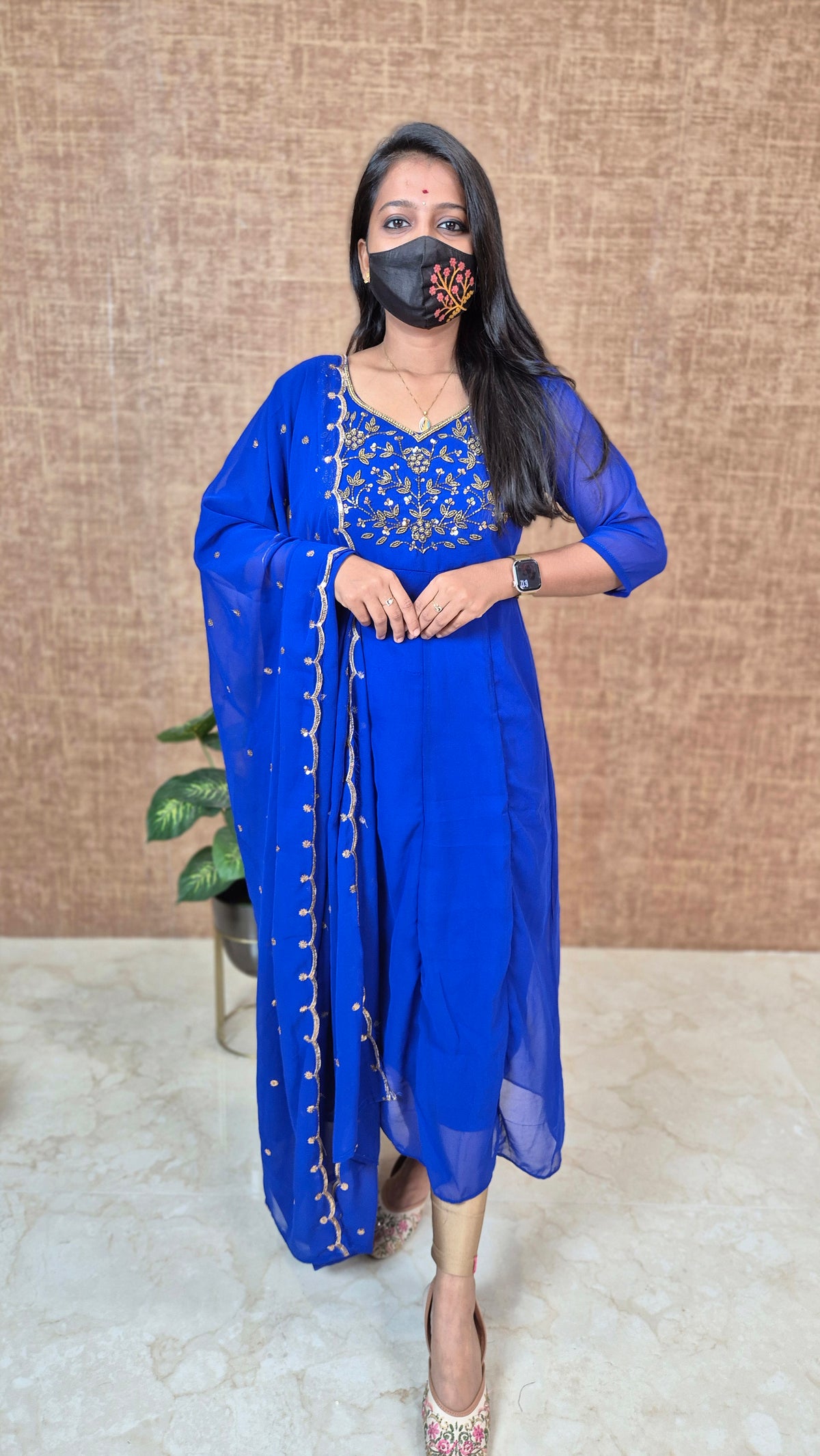 Ethnic Salwar set (Kurti+Dupatta)(11429)