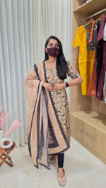 Nadhya Salwar Set (kurti+Dupatta)(13038)