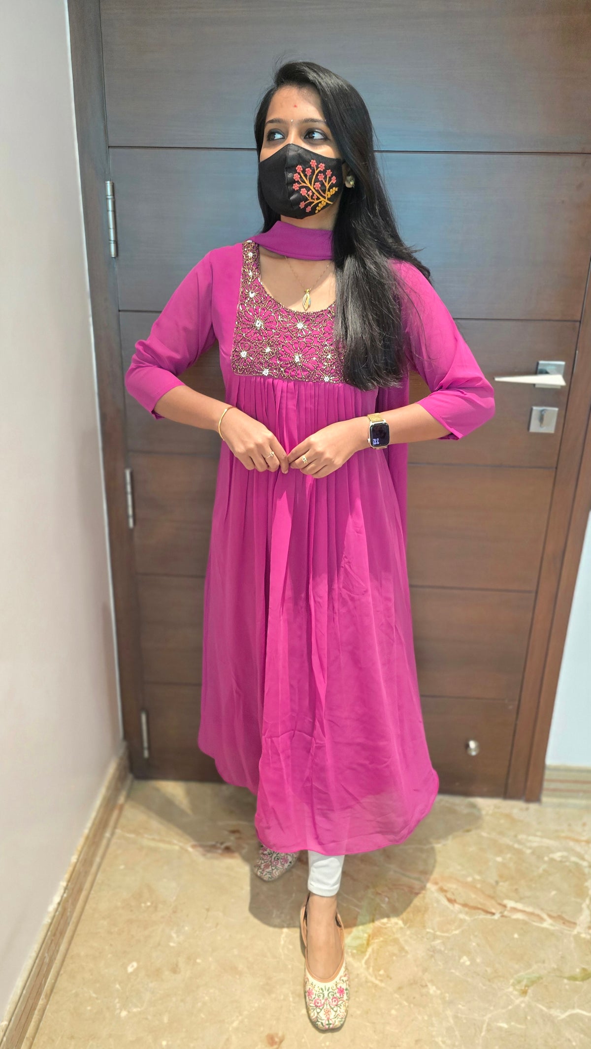 Ethnic Salwar set (Kurti+Dupatta)(11174)